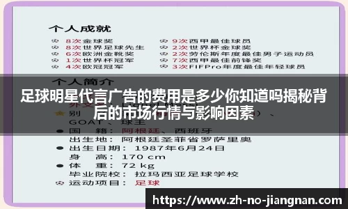 足球明星代言广告的费用是多少你知道吗揭秘背后的市场行情与影响因素